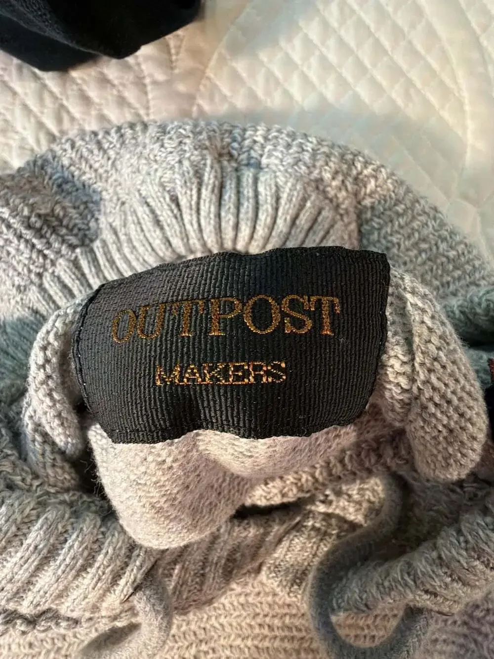 Outpost Makers Men's Textured Knit Hooded Sweater, Size Medium
